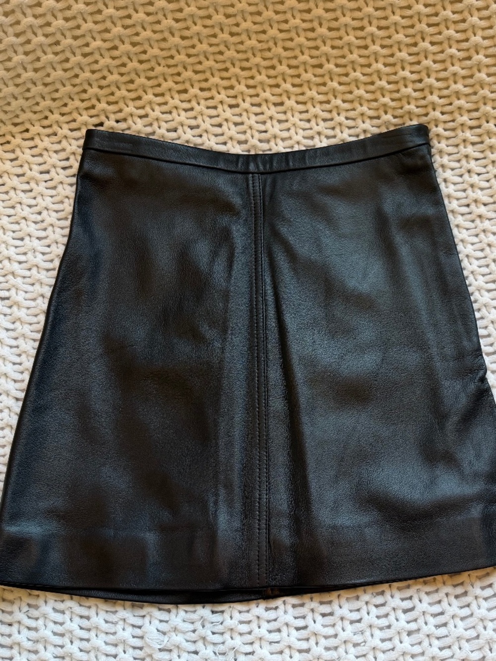 Black 100% Leather Skirt